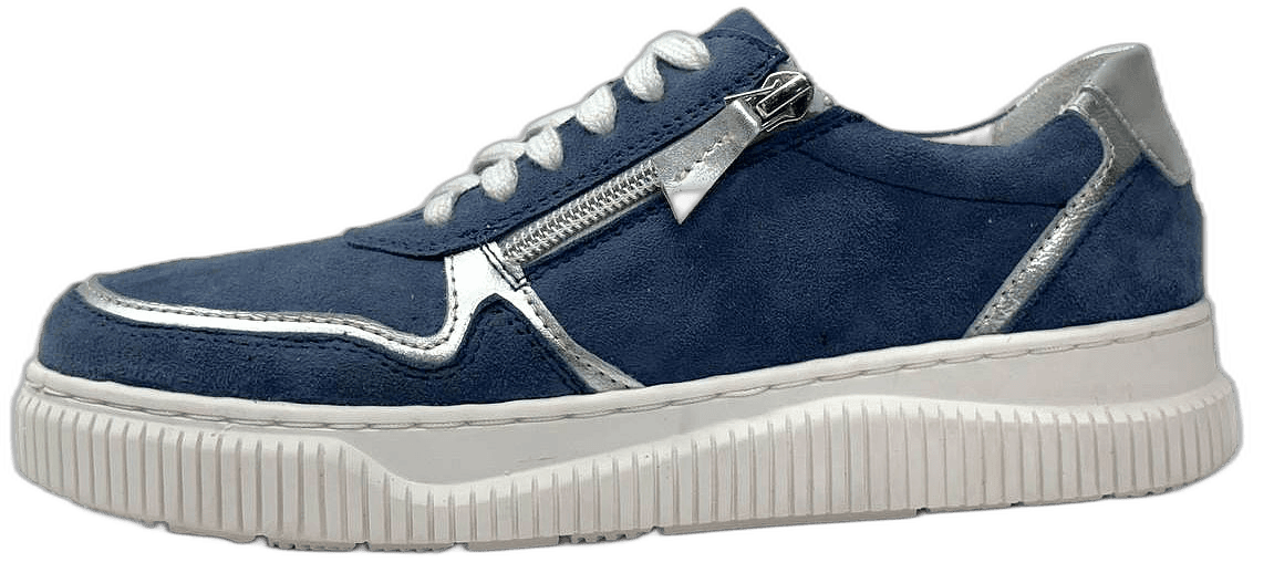 Ladies' jeans leather comfort sneaker