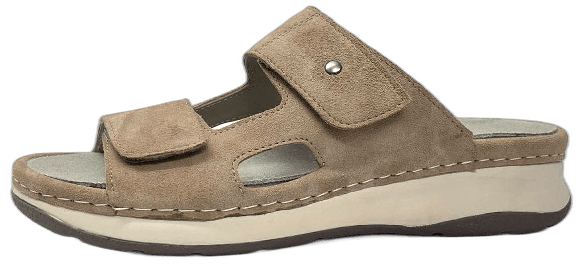 Ladies' taupe leather ankle boot