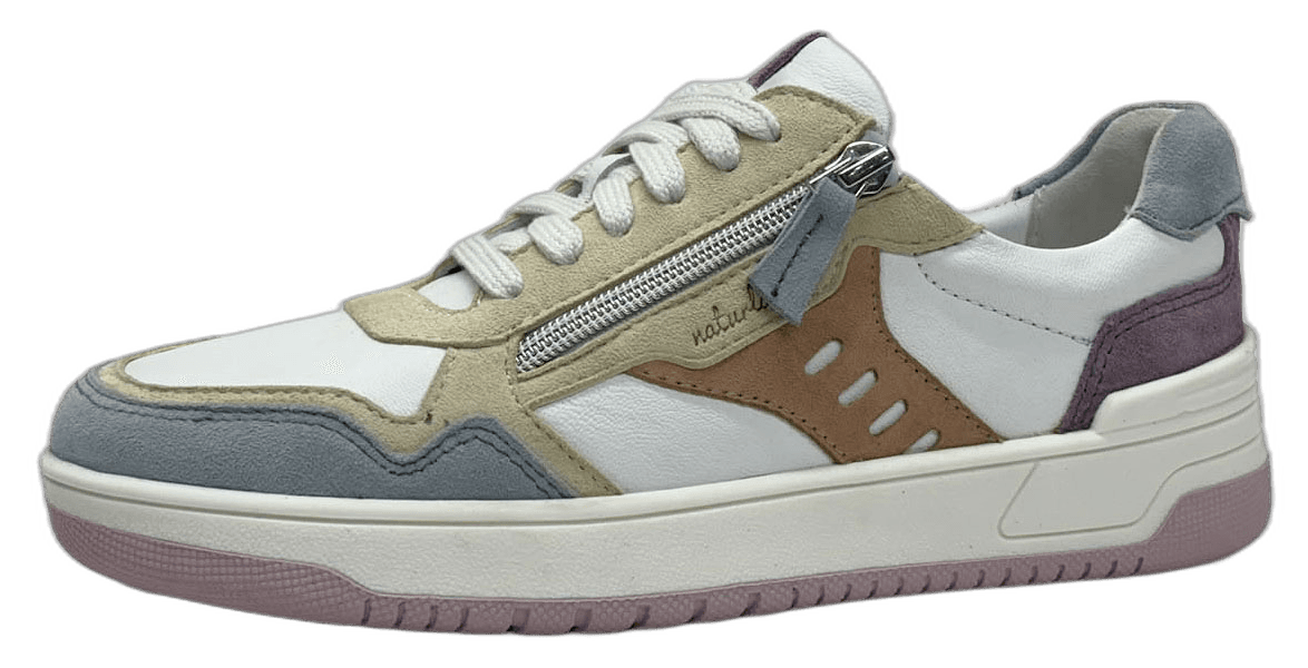 Ladies' colour-block leather court sneaker