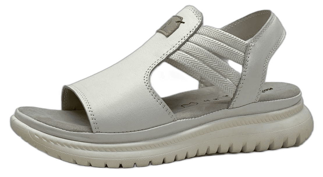 Ladies' white leather sandal
