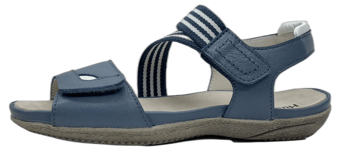 Children's navy leather sandal