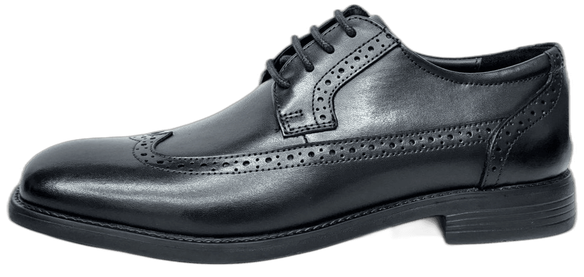 Men's black leather formal shoe