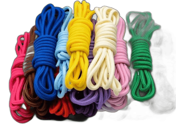 Cotton and polyester shoe laces